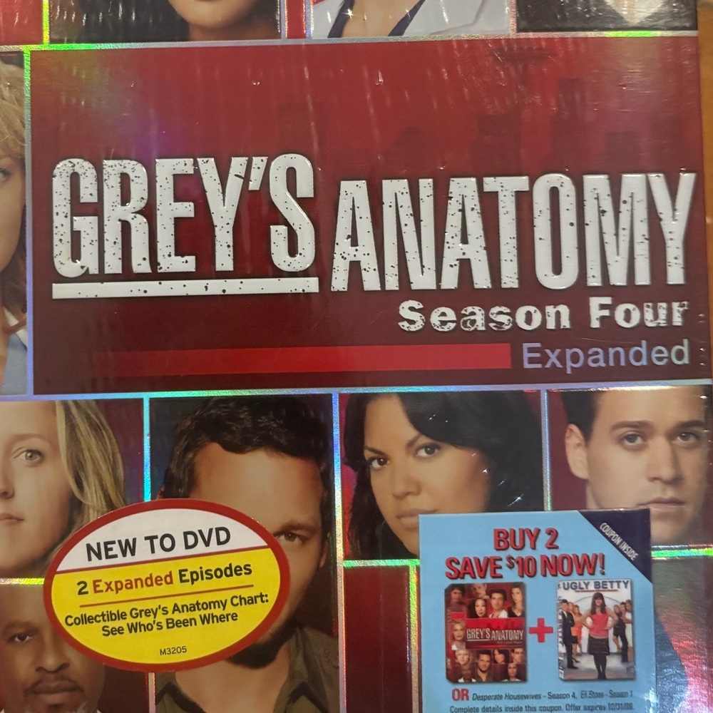 Grey's Anatomy Season Four DVD - Red Holographic Cover - Picture 2 of 7